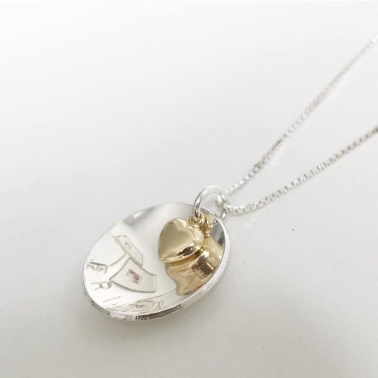 Coin Namnhalsband med hjärta