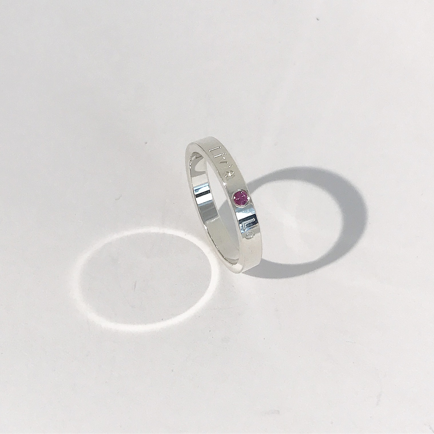 namnring i silver