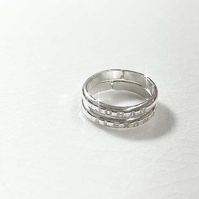 tunn ring med namn