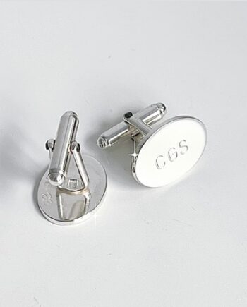 ovala manschettknappar med gravyr